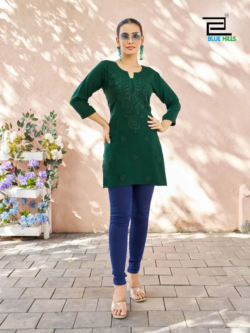 Raha By Blue Hills Viscose Modal Ladies Top Wholesale Shop In Surat